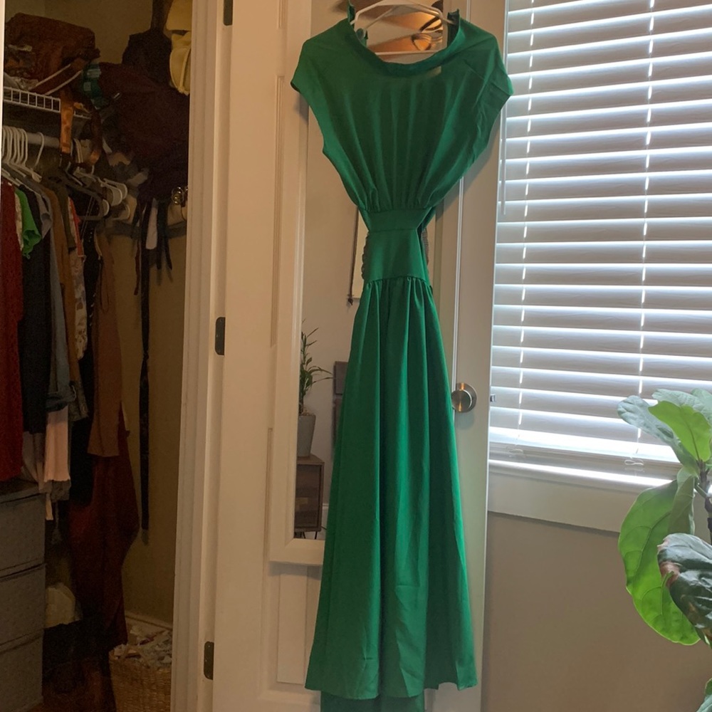 Cut out backless emerald green dress size S